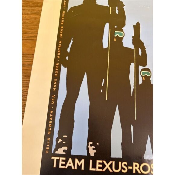 Rare 1996 Team Lexus Rossignol World Pro Ski Tour Poster Club Med Felix McGrath - Picture 9 of 11